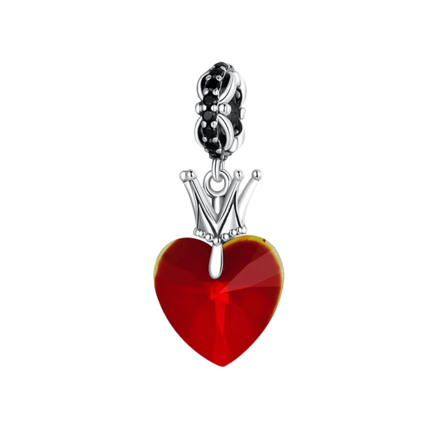Charm coeur rouge reine de coeur alice