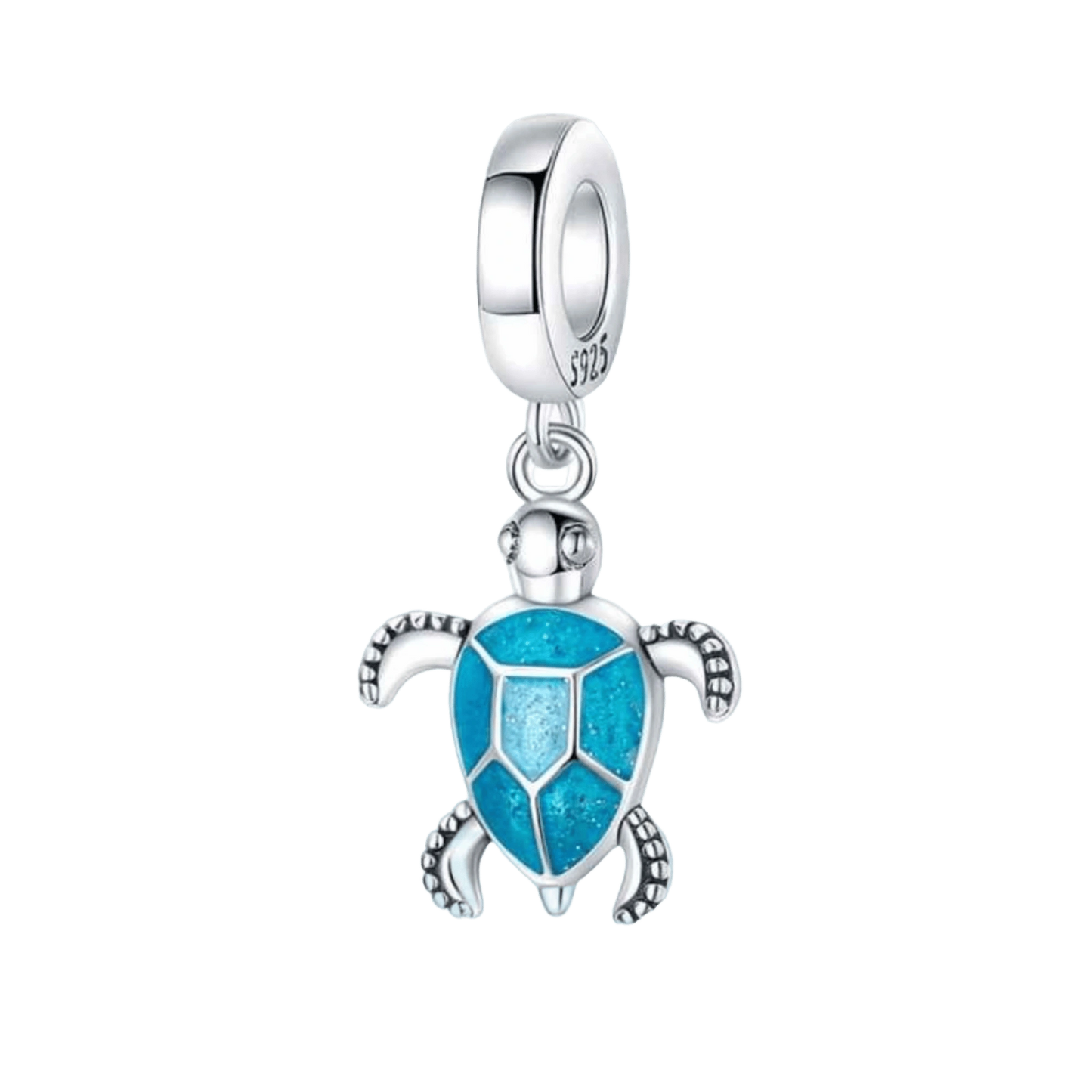 Charm Tortue bleu phosphorescente