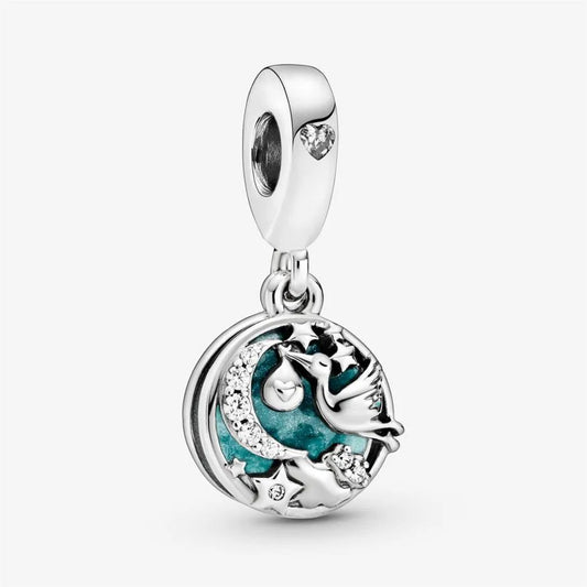 Charm Cigogne medaille de face