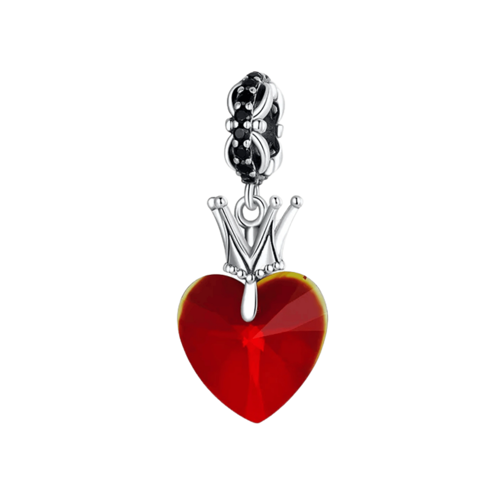 Charm coeur rouge reine de coeur alice