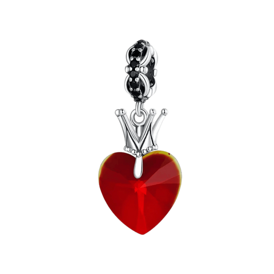 Charm coeur rouge reine de coeur alice