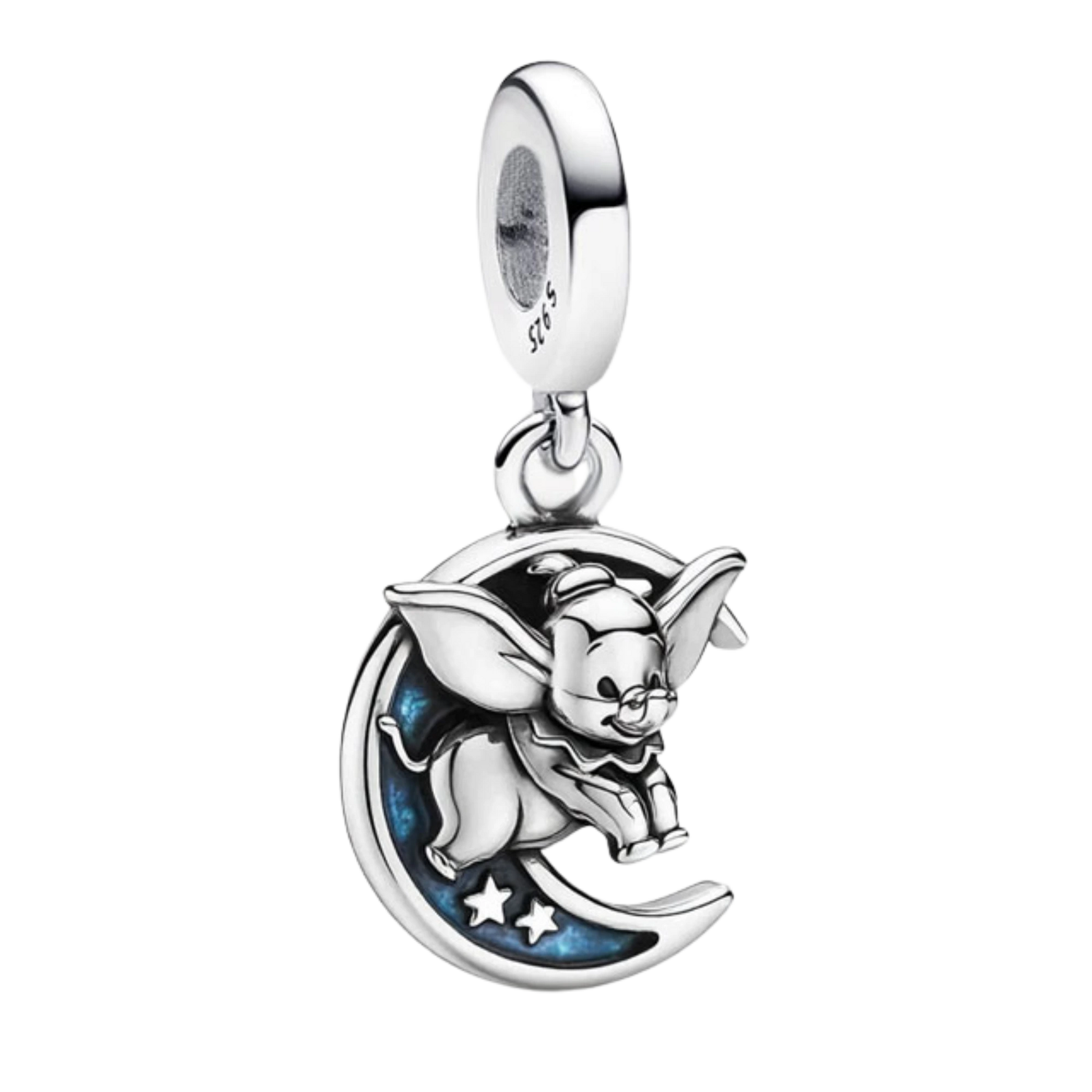 Charm dumbo disney sur la lune - argent 925