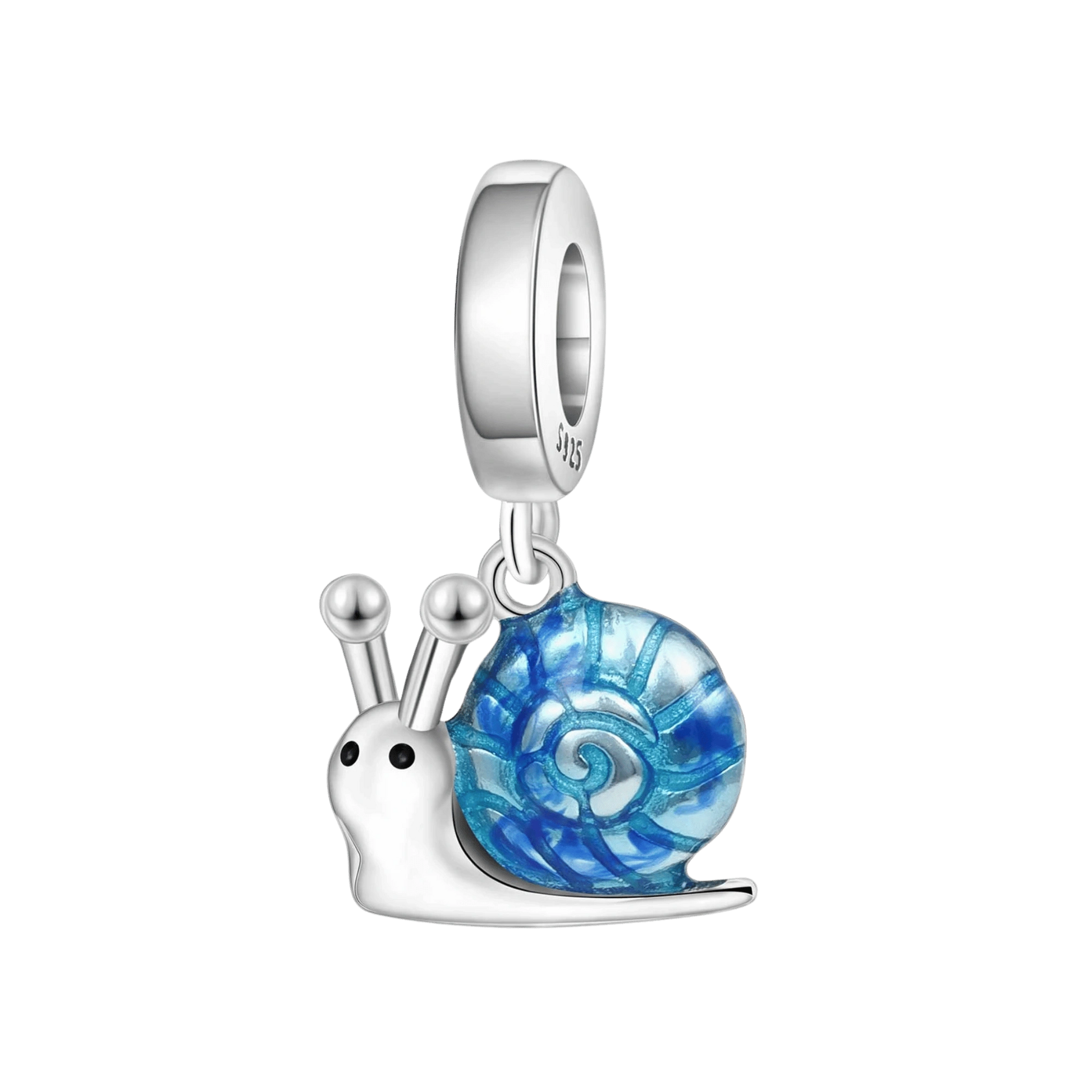Charm Escargot bleu mignon