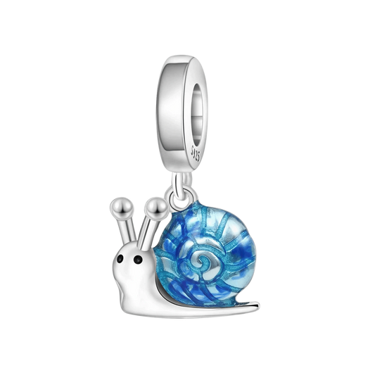 Charm Escargot bleu mignon