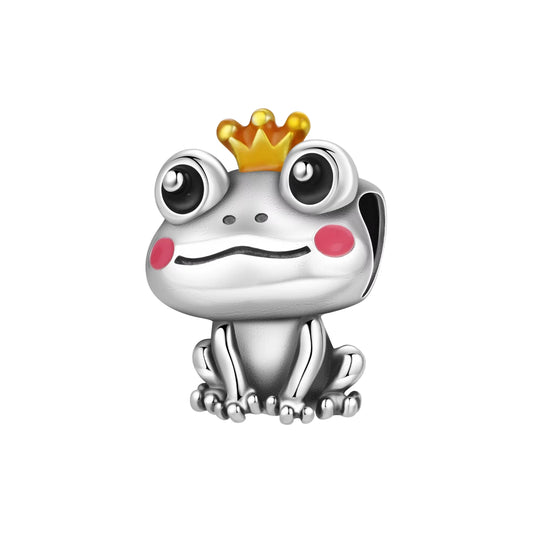 Charm grenouille prince argent 925