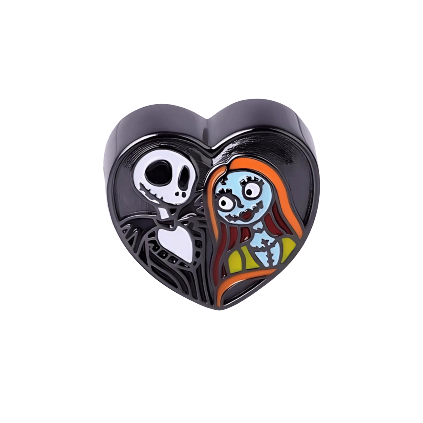 Charm Jack Skellington et Sally dans un coeur noir