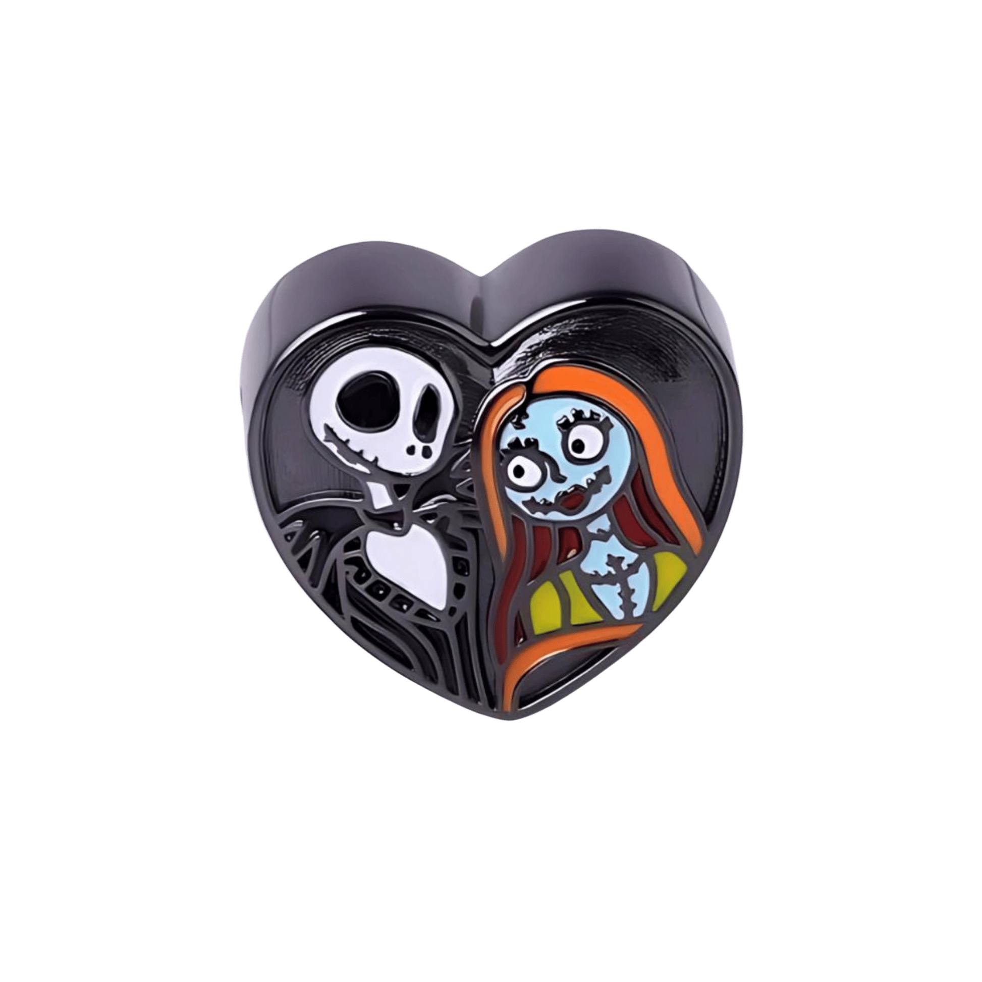 Charm Jack Skellington et Sally dans un coeur noir