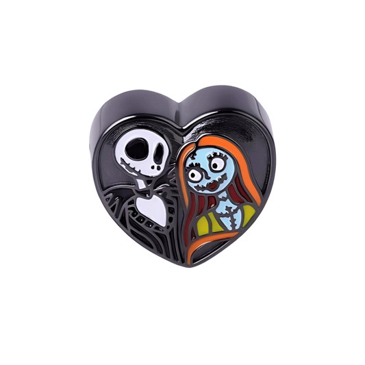 Charm Jack Skellington et Sally dans un coeur noir