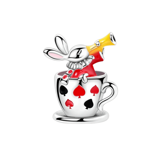 Charm lapin blanc trompette alice au pays des merveilles