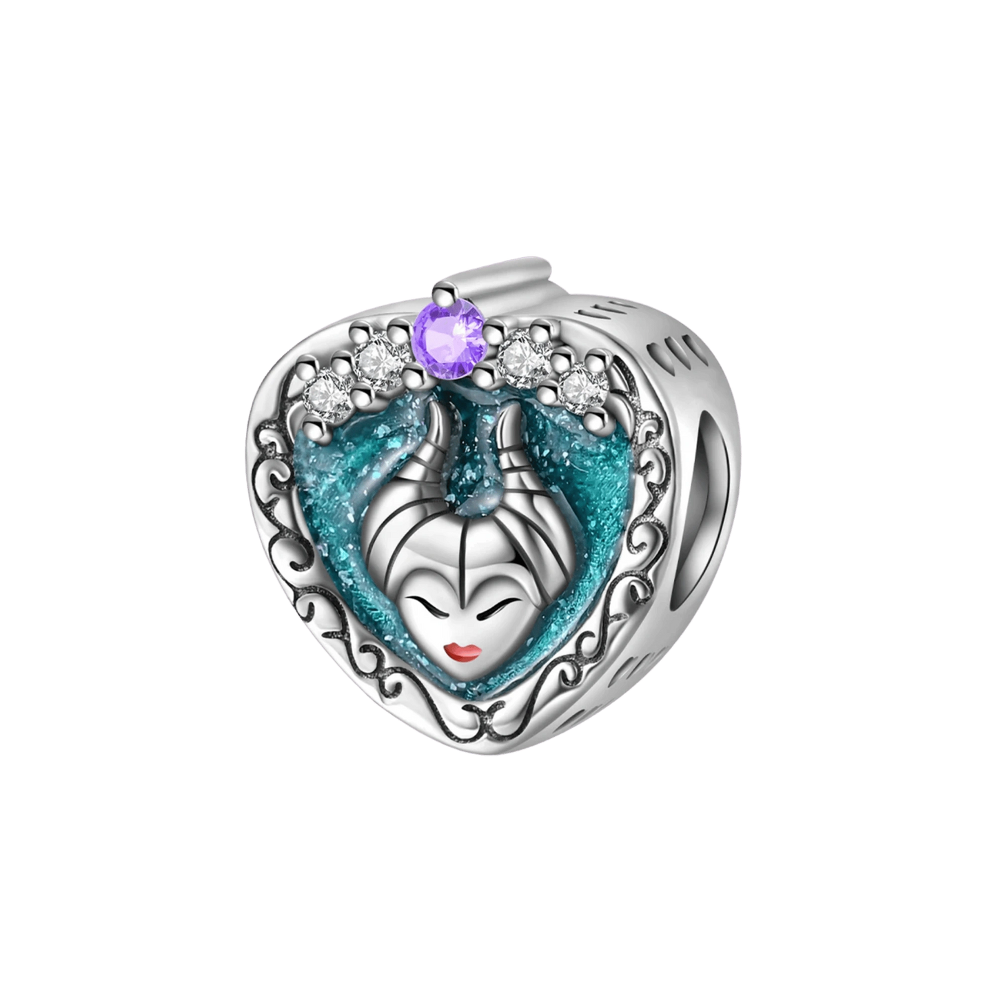 Charm Maléfique dans un charm à la forme de coeur 