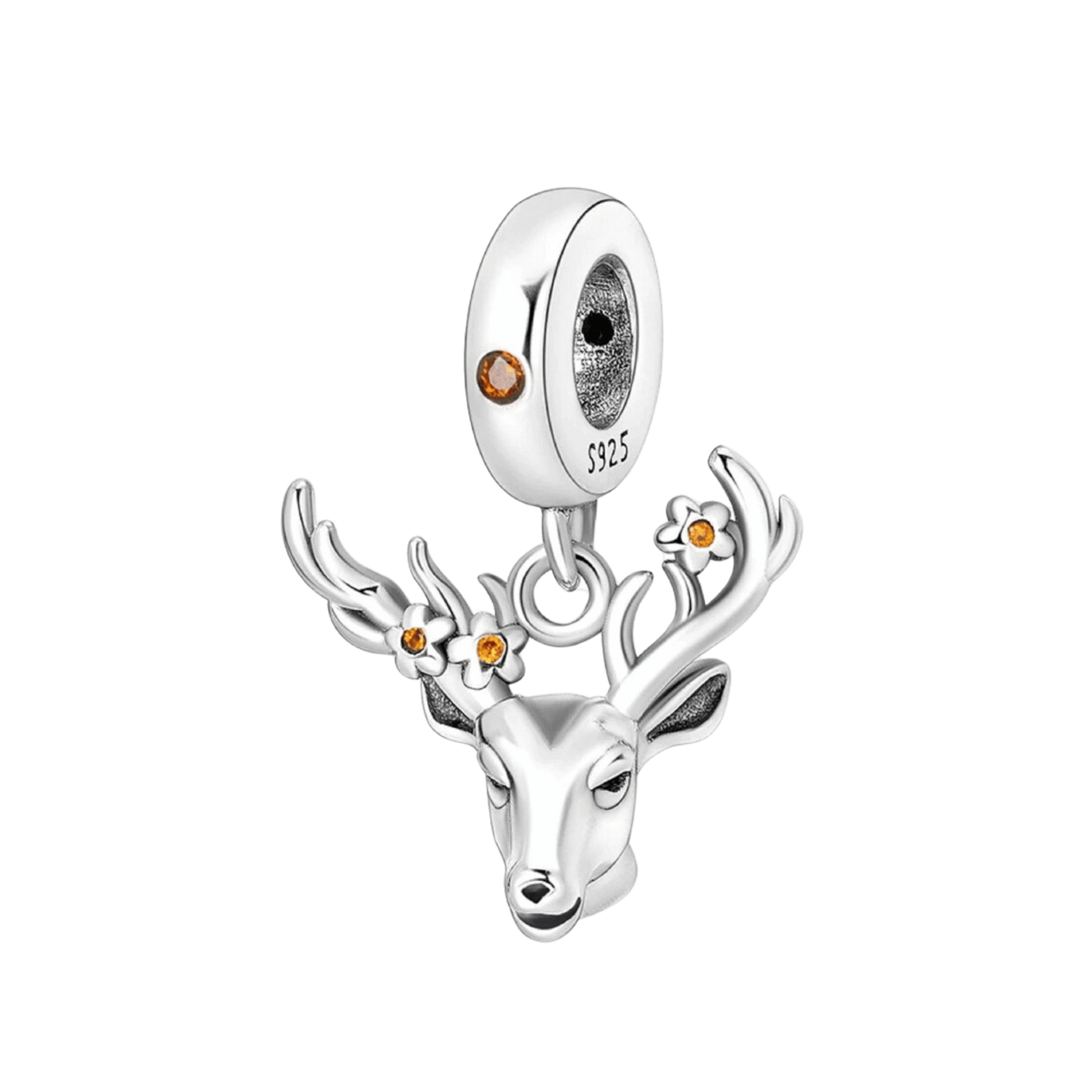Tête de cerf avec des fleurs