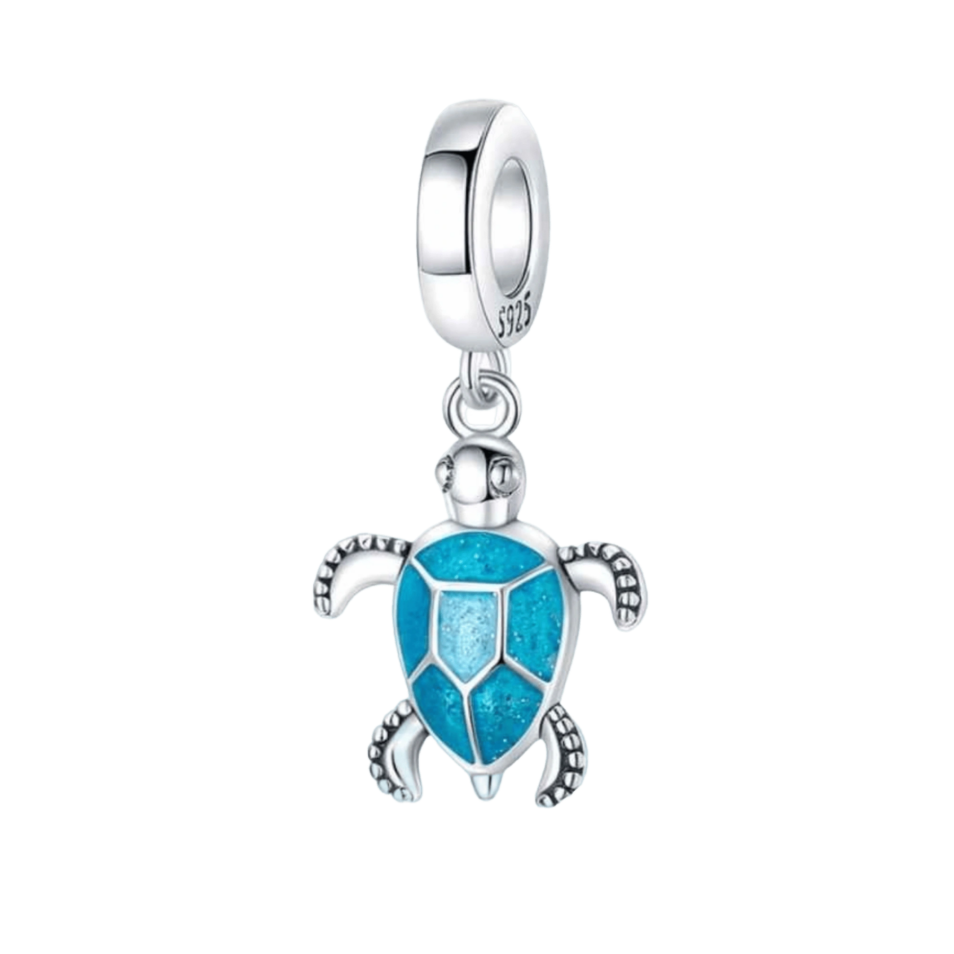 Charm Tortue bleu phosphorescente